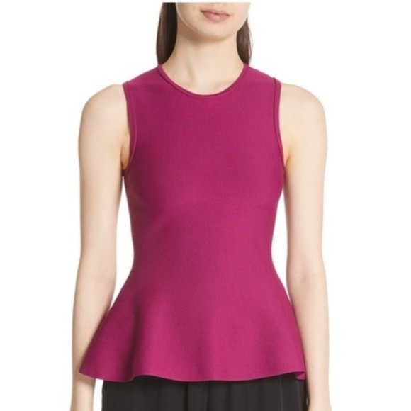 Theory Lustrate Classic Peplum Top - Picture 1 of 8